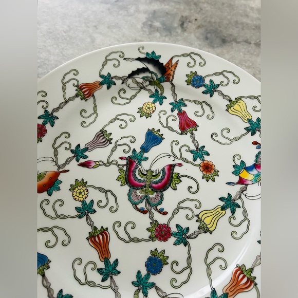 🛑SOLD🛑 Vintage Set of 4 Mid Century Jingdezhen Zhongguo Butterfly Dinner Plates - Picture 4 of 6